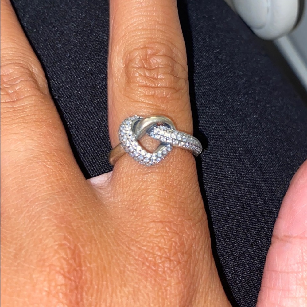 Pandora Heart Knot Ring. Size 5